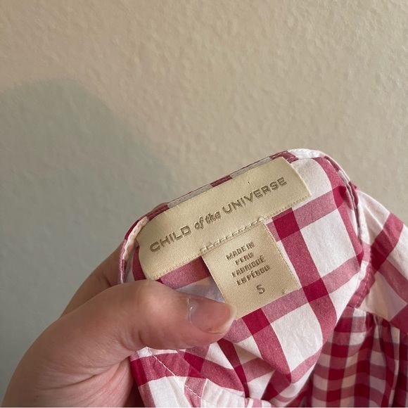 Anthropologie Child of the Universe Mixed Plaid Print Bodysuit Blouse Size Small - Picture 9 of 11